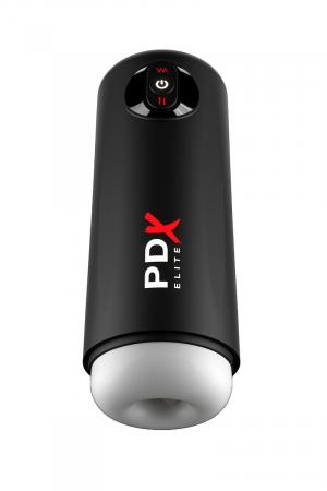 Découvrez une expérience de masturbation incroyable avec le masturbateur Premium transparent PDX Elite Moto Milker aux puissantes fonctions vibrantes et de va-et-vient.