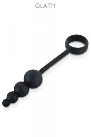 A la fois un cockring en silicone haute qualité et un stimulateur anal.