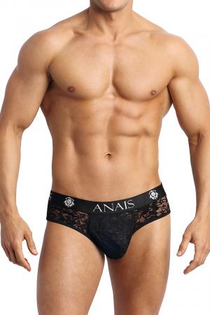 String sexy pour homme fabriqué en Dentelle noire au motif fleuri par la marque Anaïs For Men en Europe