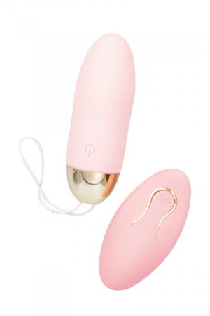 Puissant oeuf vibrant télécommandé et rechargeable, dimensions 8,4 x 2,9 cm.