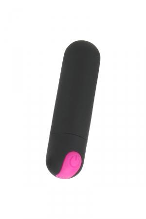 Stimulateur bullet rechargeable avec 10 modes de vibrations, en silicone et ABS.