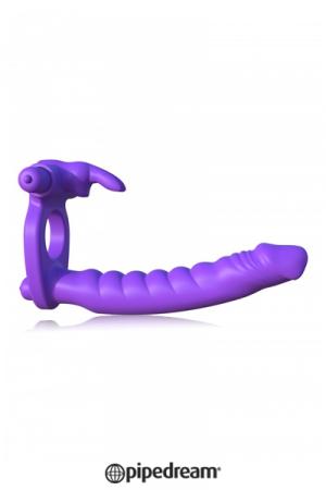 Le sextoy 3 en 1 ultime: cockring vibrant, stimulateur clitoridien et vibro spécial double pénétration.