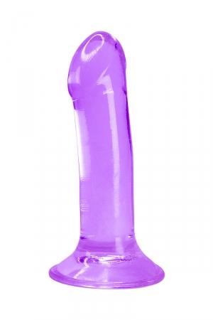 gode ventouse mauve translucide, taille 18 x 3,5 cm, en matière Jelly extra glissante et flexible.