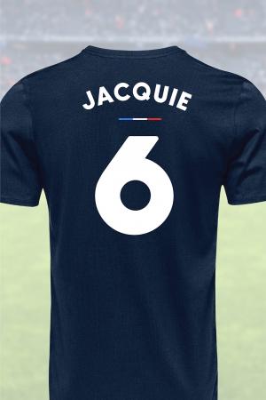 Supportez l'équipe de football Jacquie & Michel et son célèbre numéro 6 Jacquie !
