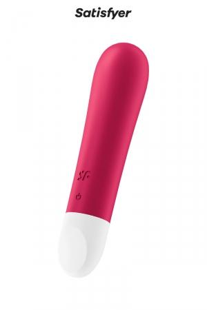 Mini vibro rouge rechargeable, étanche, moteur puissant, corps en silicone doux, idéal pour stimuler le clitoris.