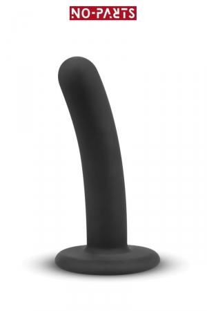 Dildo à large ventouse, 100% silicone, 13,5 x 2,5 cm, compatible avec les harnais gode-ceinture à anneau.