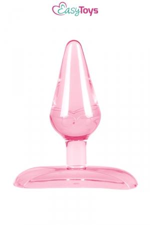 Petit plug anal flexible pourpre translucide pour se faire plaisir en toutes circonstances.