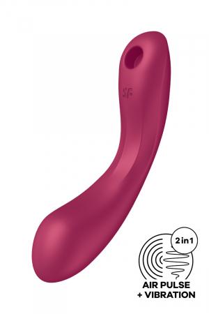 Sextoy 3 en 1 : vibromasseur point G et stimulateur de clitoris par ondes de pression sans contact ou par vibrations.