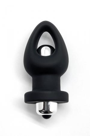 Petit vibromasseur anal en silicone, doté d'un stimulateur bullet amovible mono vitesse.