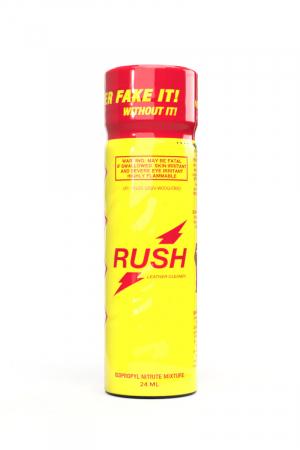 Exigez le Poppers Rush original et son flacon jaune reconnaissable entre tous ! En flacon slim de 24 ml.