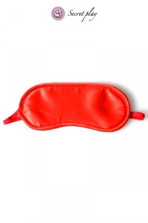 Bandeau rouge satiné pour les yeux, rembourré et confortable, pour vos jeux de privation des sens, marque Secret Play.