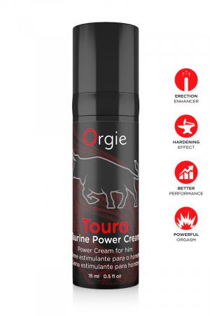 Crème stimulante pour homme Orgie Touro Power Cream permettant d'améliorer la qualité de lérection et les performances sexuelles.
