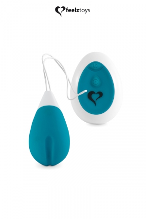 Anna turquoise de la marque Feelztoys est un joli uf vibrant rechargeable qui allie un moteur silencieux et une forme ingénieuse.