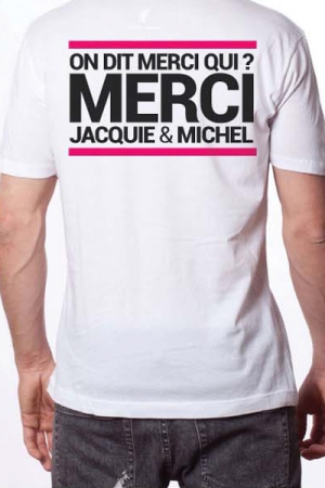 Le Tee-shirt exclusif (visuel 6) à l'effigie de  Jacquie & Michel, votre site amateur préféré.