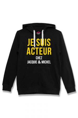 Sweat-shirt J&M à capuche noir avec message 