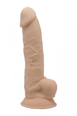 Dildo réaliste 21,1 x 4,8 cm en silicone premium double densité, thermo réactif, pour des sensations plus vraies que nature.