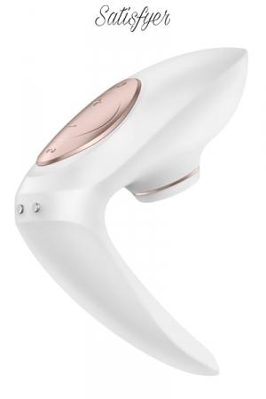 Sextoy 2 en 1 qui stimule le clitoris sans contact tout en accroissant le plaisir des 2 partenaires pendant le rapport intime.