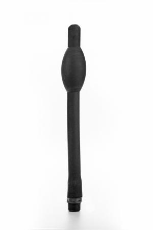canule de douche anale en silicone, hyper flexible, longueur 27 cm x 2 à 4 cm de diamètre, en forme de bulbe à son extrémité.