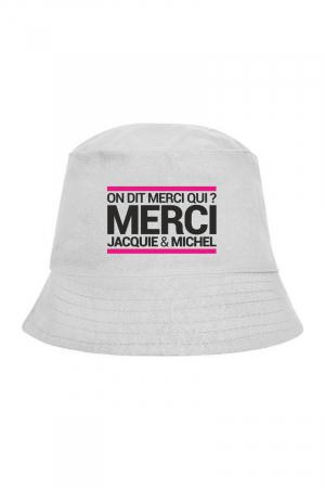 Bob blanc avec logo rectangle