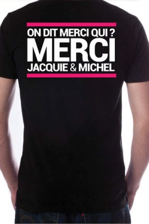 Le Tee-shirt exclusif (visuel 7) à l'effigie de  Jacquie & Michel, votre site amateur préféré.