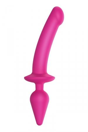 Double gode Switch Plug-In semi-réaliste Fuchsia, taille XXL,  le must pour varier les plaisirs, par Strap-On-Me.