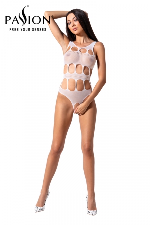 Body ouvert blanc de type bodystocking de la marque Passion