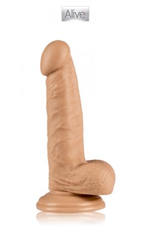 Petit gode particulièrement réaliste avec une ventouse puissante permettant de le fixer presque n'importe où.