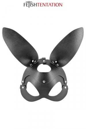 Masque de lapin fétichiste en simili cuir, laccessoire indispensable pour les jeux SM et le Pet Play.