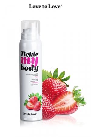 Cosmétique érotique spécial massages sensuels parfum fraise.