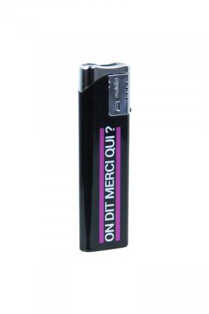 Briquet J&M noir avec message
