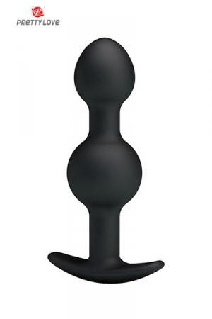 Plug anal de la marque Pretty Love, avec une bille lestée à lintérieur de chaque balle pour accroitre le plaisir.
