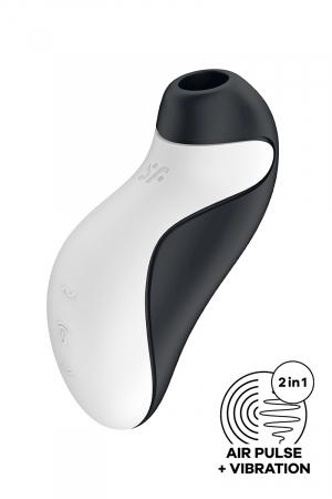 Puissant stimulateur féminin par ondes de pression et vibrations, rechargeable, doté de 2 moteurs indépendants.
