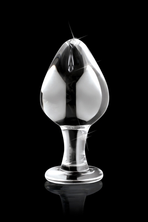 Luxueux plug anal en verre incassable, fabrication artisanale, design idéal pour le plaisir anal.