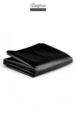 Drap Vinyle noir, étanche et solide, 230 x 180 cm, pour vos pratiques amoureuses accompagnées de gels, huiles, et autres liquides.