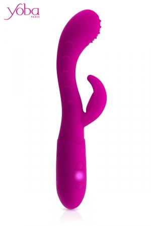 Vibromasseur rabbit 3 stimulations en 1 : stimulation clitoridienne, stimulation vaginale et stimulation du point G.