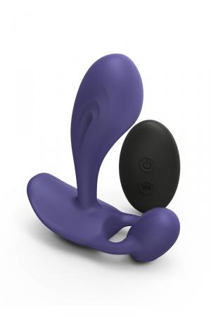 Vibromasseur vaginal ou anal selon l'envie  et stimulateur clitoridien, télécommandé, rechargeable, étanche et 100% silicone