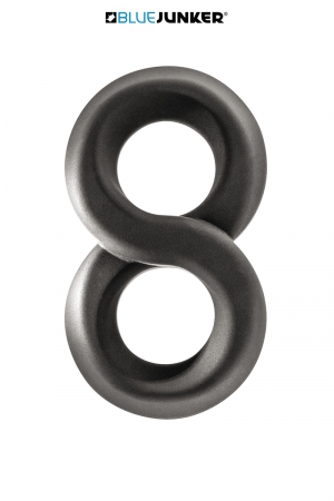 Double cockring silicone en forme de 8 pour doubler le serrage du pénis, ou pour serrer la verge et les testicules.