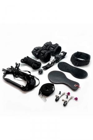 Kit de 10 accessoires Fetish SM pour vous permettre d'aller tout au bout de vos fantasmes de domination / soumission.