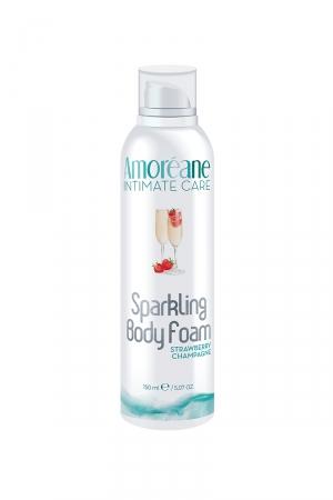 Cosmétique érotique crépitante pour jeux sensuels parfum Vin pétillant à la Fraise.