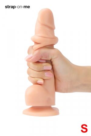 Le seul dildo réaliste en silicone double densité dont la peau coulisse. Modèle taille S.