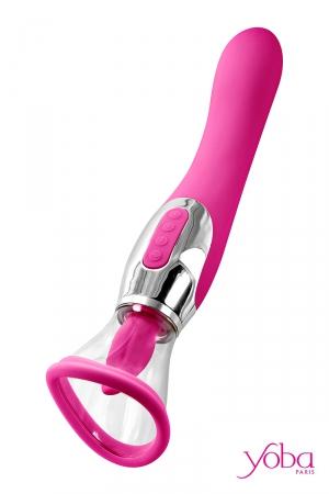 4 plaisirs en 1 seul sextoy : succion de la vulve, succion des tétons, langue vibrante et vibromasseur puissant.