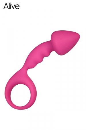 Petit plug anal rose 100% silicone haute qualité, ultra doux, pour sublimer le plaisir anal.