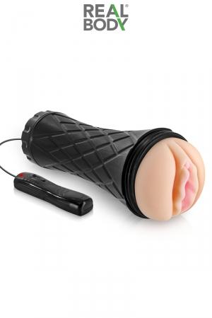 Masturbateur vibrant à télécommande filaire, en forme de vagin ultra doux et réaliste, pour un plaisir maximal.