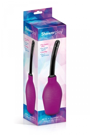 Poire à lavement Showerplay P2 de coloris violet, contenance de 310 ml, pour votre hygiène intime.