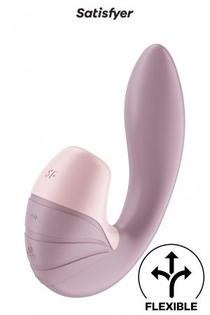 Stimulation du clitoris pas air pulsé et du vagin (point G) par vibrations, en même temps ou séparément c'est vous qui décidez !