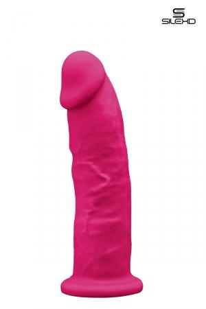 Gode réaliste rose de 19 x 4,5 cm, à double densité et mémoire de forme, en silexpan pour des sensations plus réelles.
