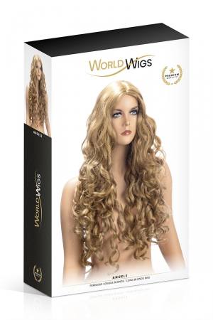 Perruque longue blonde qualité Premium, avec des cheveux longs et ondulés pour un look lumineux et naturel.