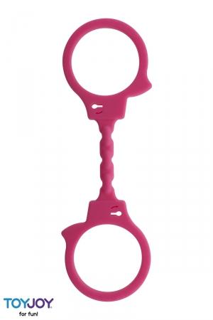 Paire de menottes extensibles 100% silicone pour vos jeux de bondage soft.