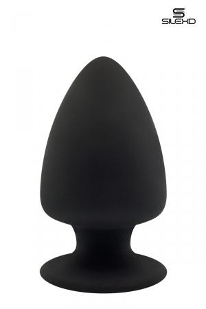Plug anal en silicone premium double densité, thermo réactif et à mémoire de forme, taille 11 x 6,2 cm, marque SILEXD.